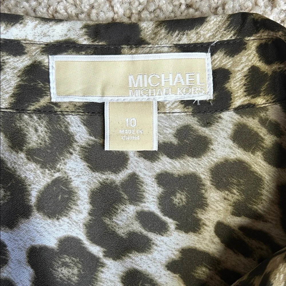 MICHAEL KORS, LEOPARD PRINT BLOUSE